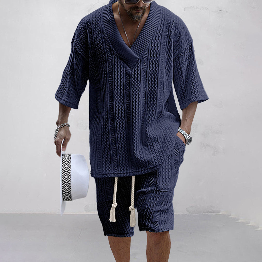 Merche Strickhemd und Shorts für den gemütlichen Sommer