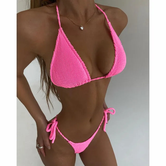 Zoé - Schwarzes Strand-Bikini-Set