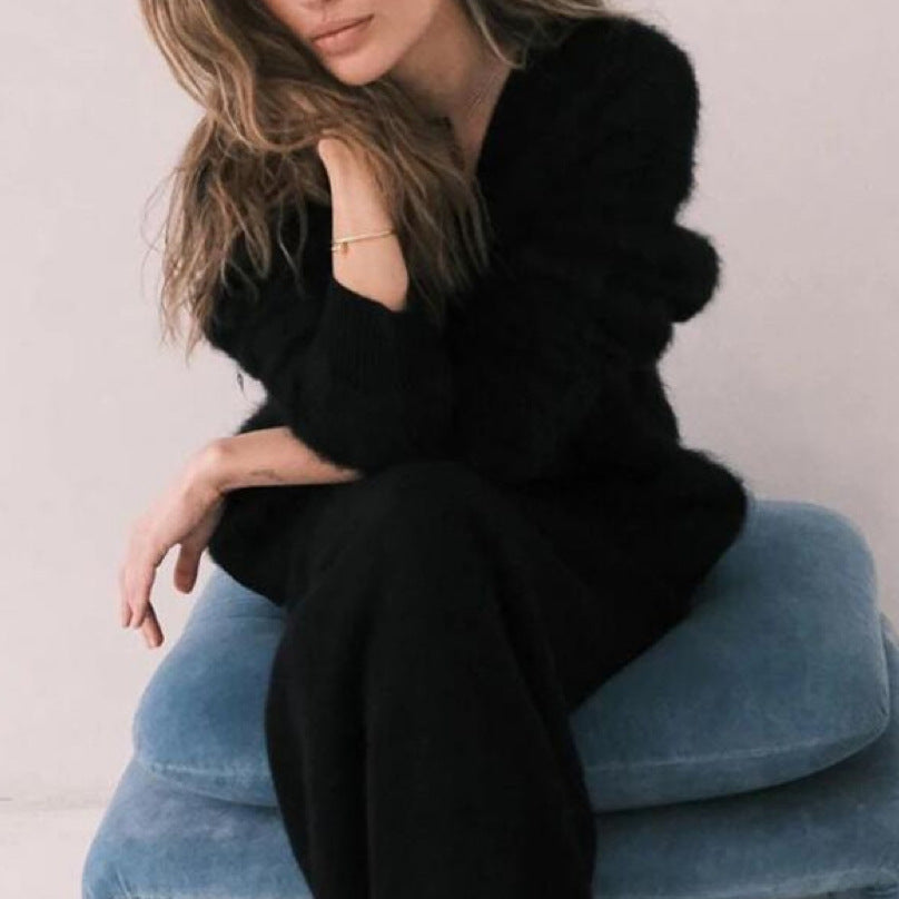 Damen Kuscheliger Cardigan aus feinem Mohair Merchesia