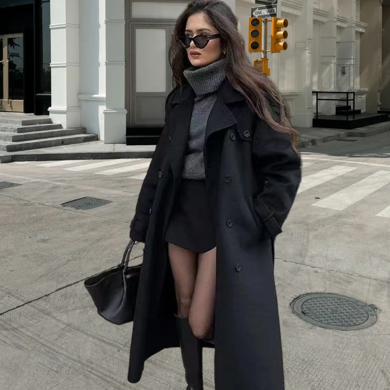 Damen eleganter Trenchcoat Merchesia