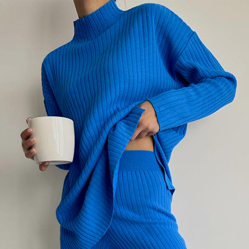 Damen Modischer Oversized Pullover im Rippdesign Merchesia
