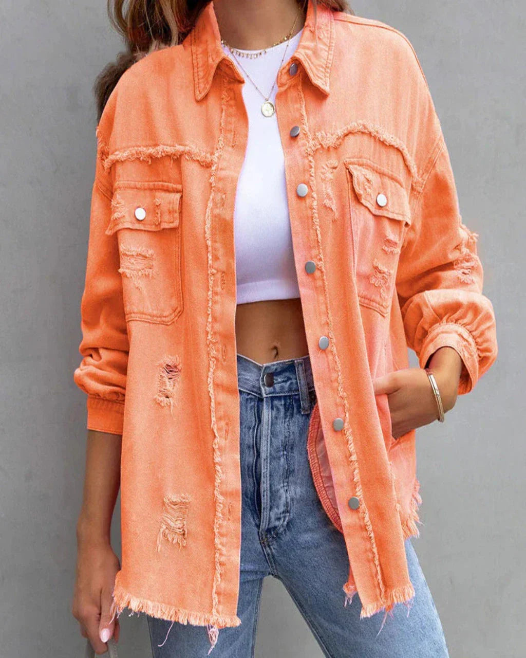 WW | Zerrissene Jeanjacke