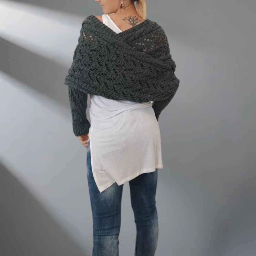 WW | Wärme Und Komfort Luxuriöser Schal Mit Drapierung Und Design