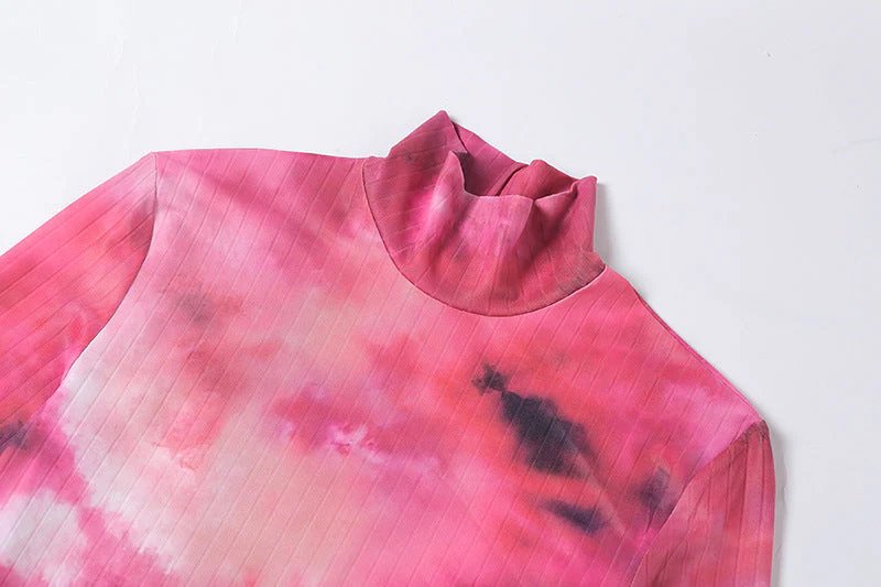 bodycon Kleid mit Tie Dye-Muster | Paloma