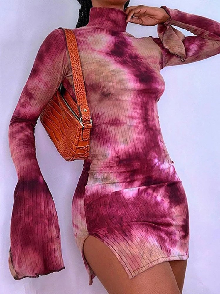 bodycon Kleid mit Tie Dye-Muster | Paloma