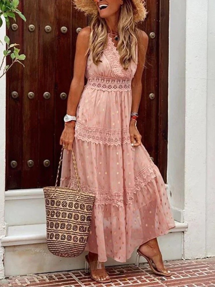 lange Kleid mit Spitze | Percy