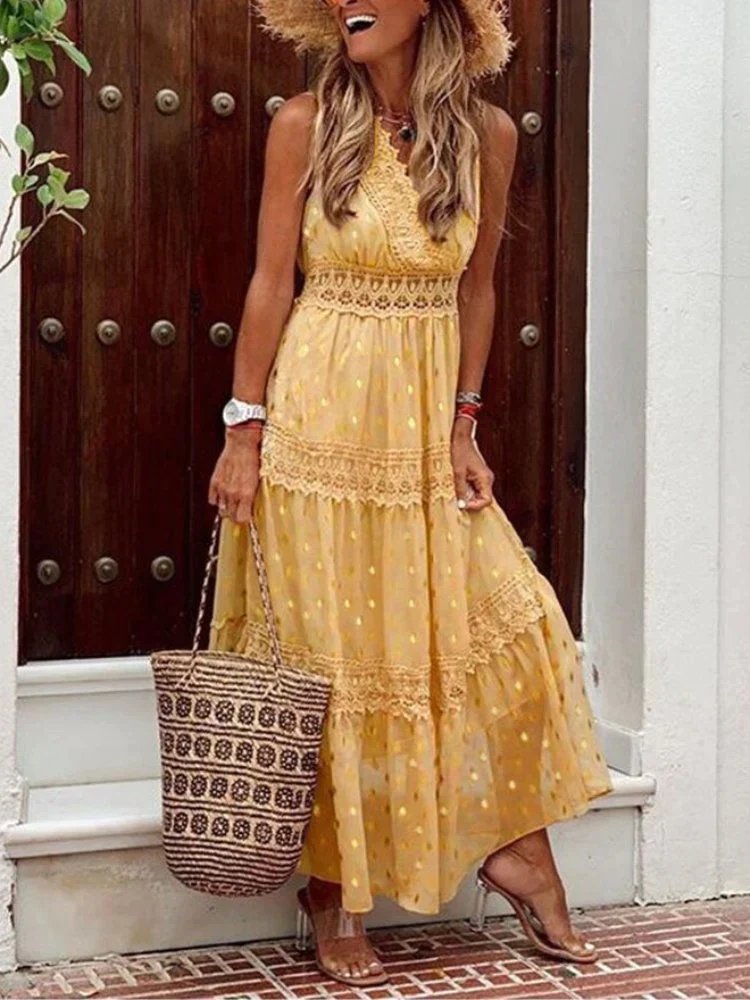 lange Kleid mit Spitze | Percy