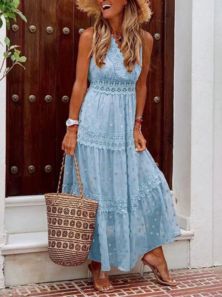 lange Kleid mit Spitze | Percy