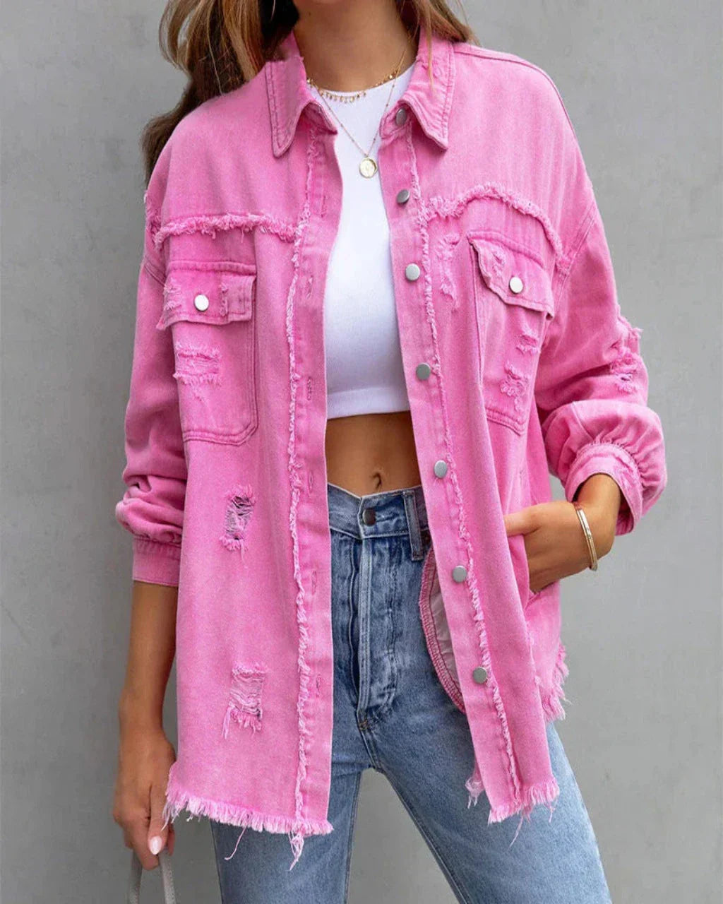 WW | Zerrissene Jeanjacke