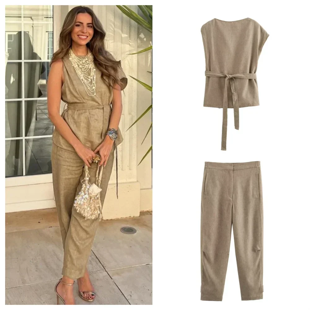 Merche- Outfitset- Oberteil und Pyjama- Baumwolle- Sommer