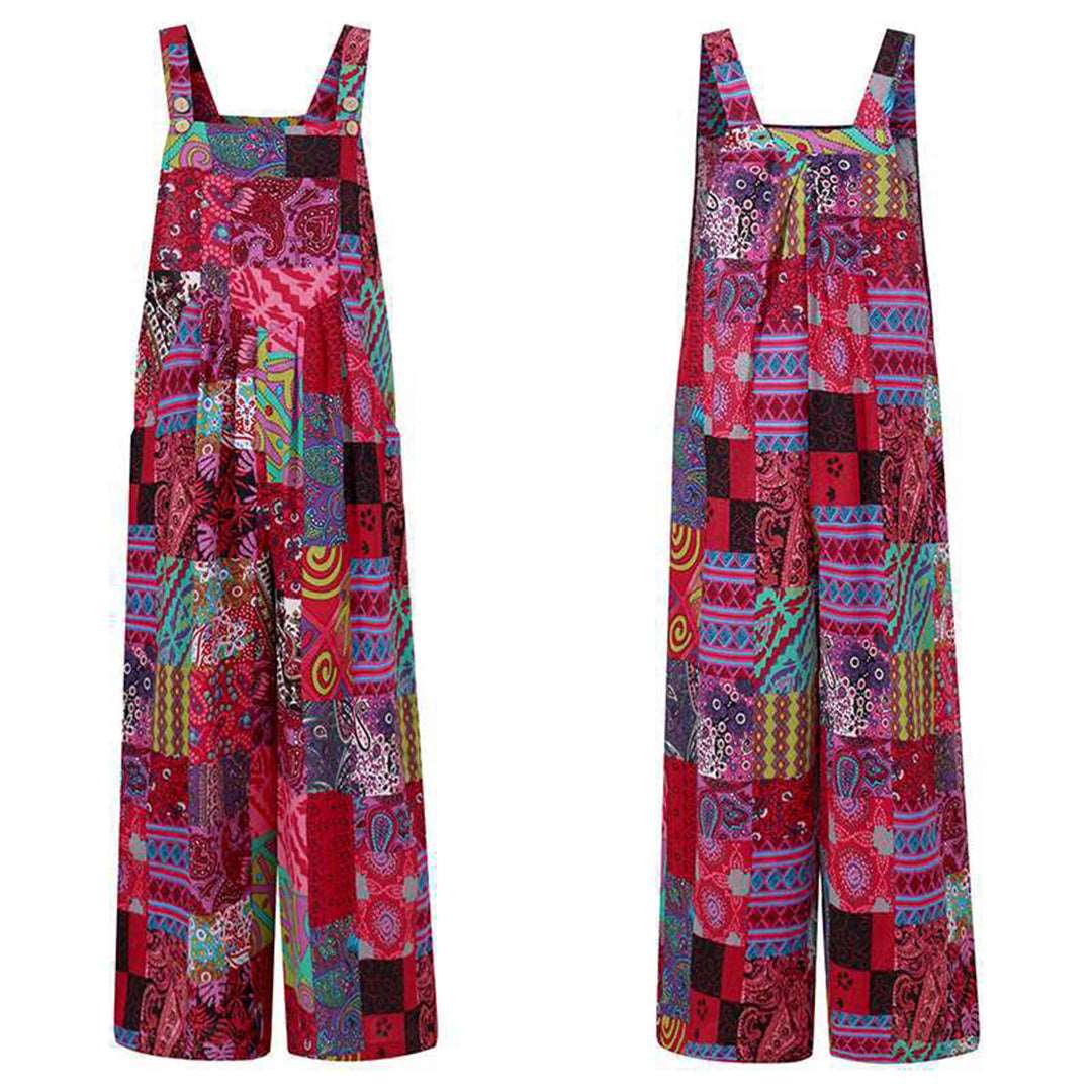 Merche farbenfrohen Druck Jumpsuit ideal für den Sommer vibe
