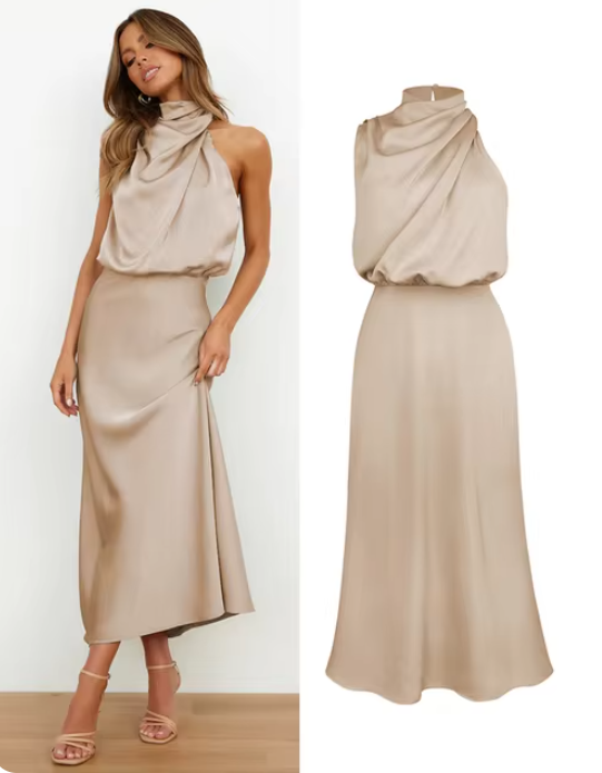 Merche glattes Partykleid