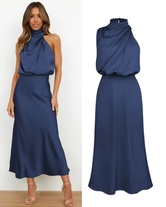 Merche glattes Partykleid