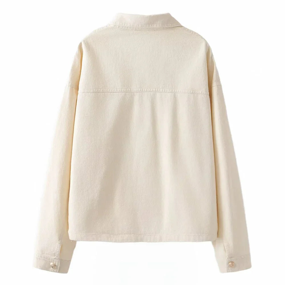Merche - Washed Coat - Polokragen Langarm - Sommer