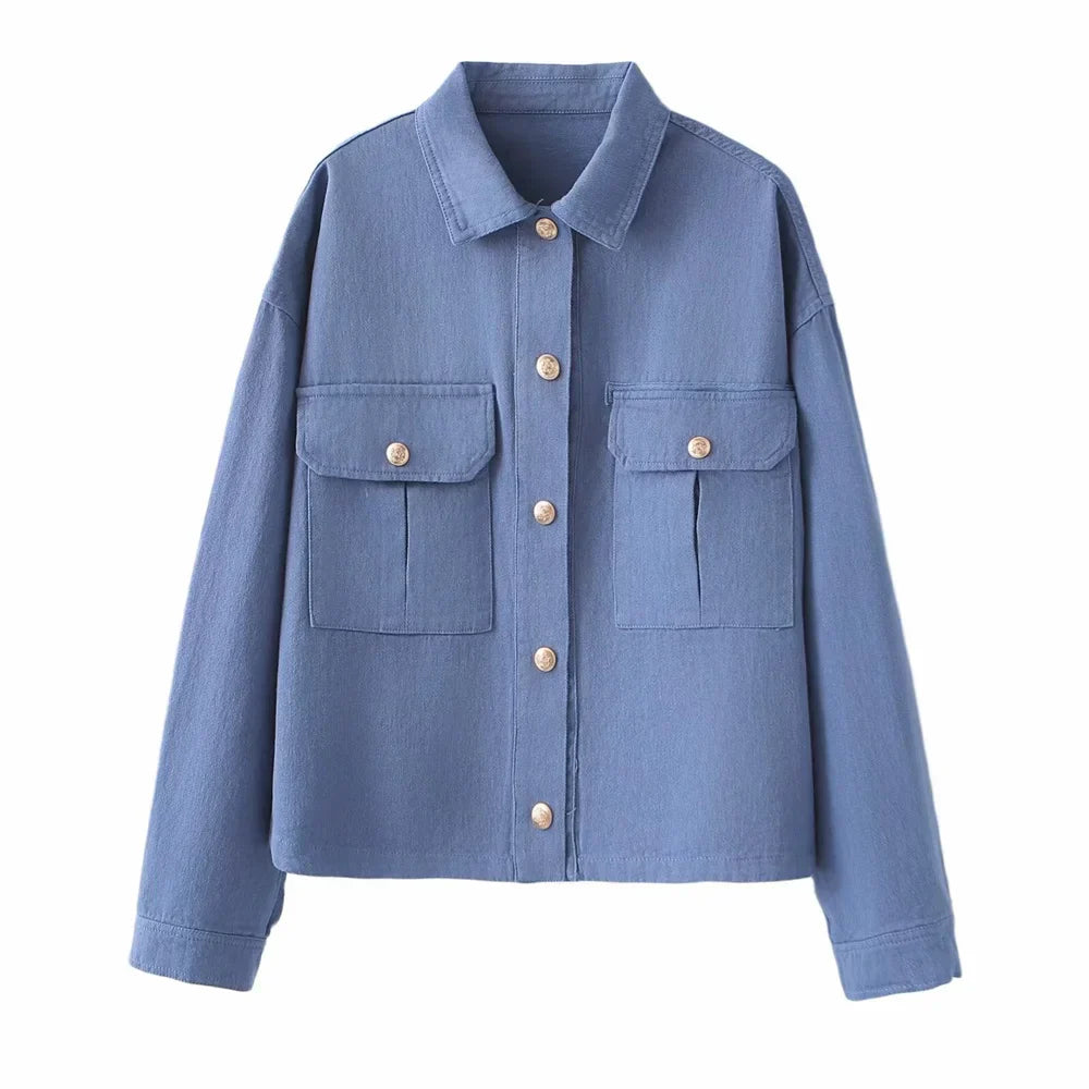 Merche - Washed Coat - Polokragen Langarm - Sommer