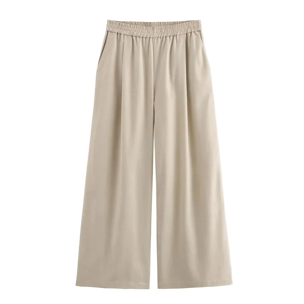 Merche - Outfit-Sets - Polyester - Polo Lange Ärmel - Weite Hosen - Sommer
