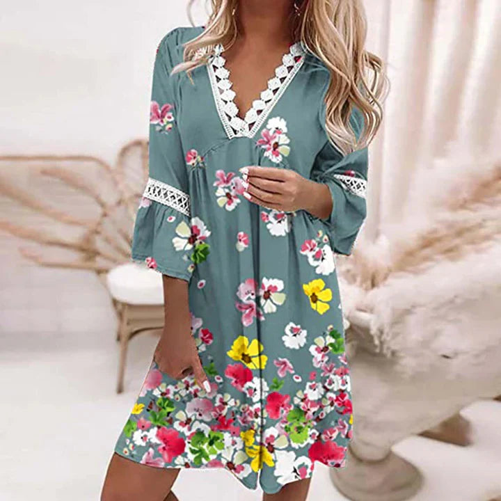 breezy blooms sommerkleid