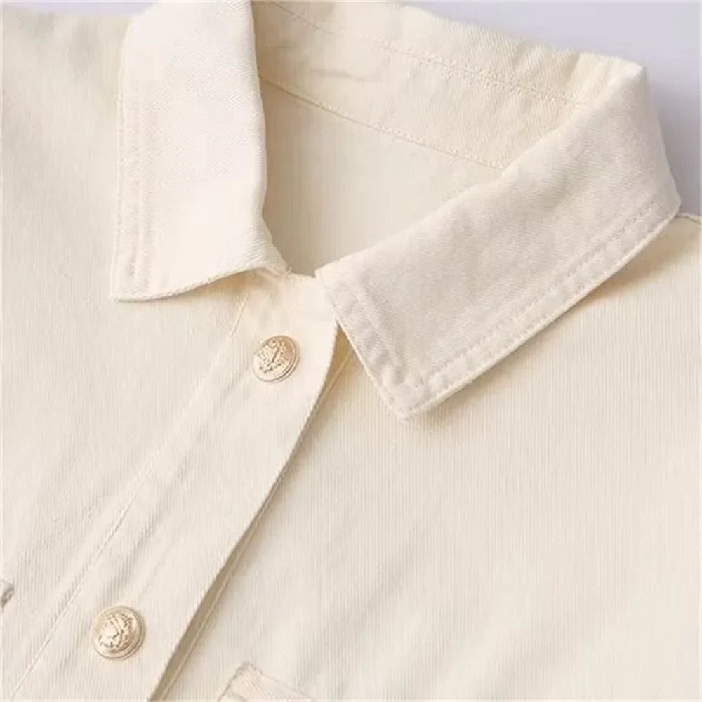 Merche - Washed Coat - Polokragen Langarm - Sommer