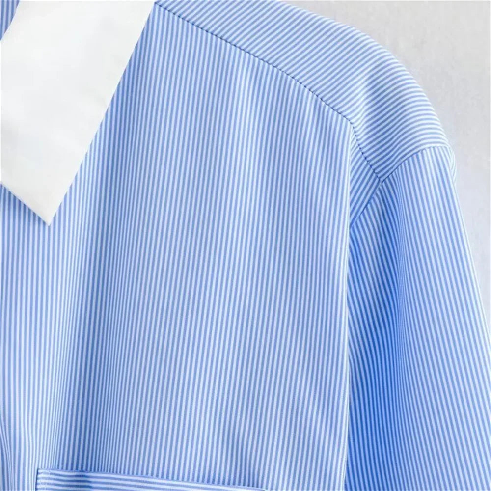 Merche - Kleid - Mini - Slim Fit - Gestreift - Langarm - Herbst