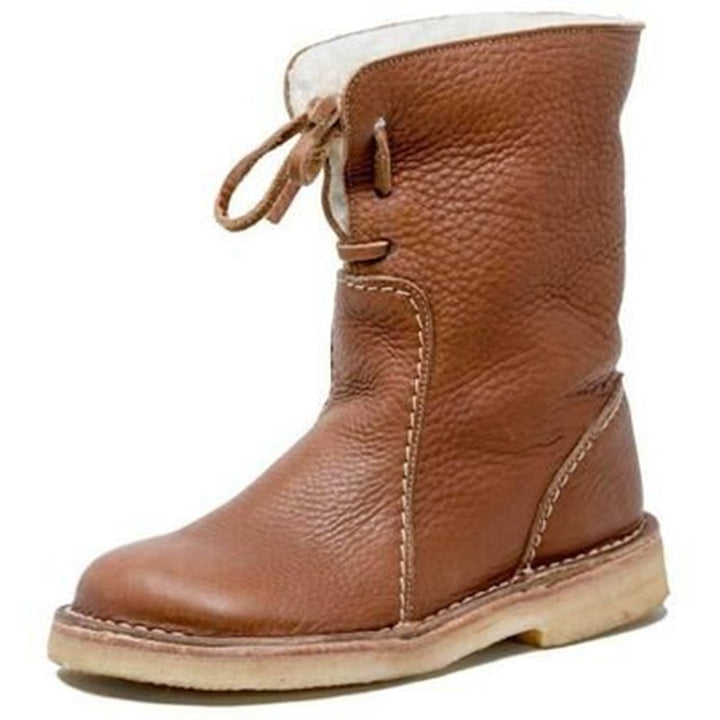 Damen wasserdichte Stiefel mit Wollfutter