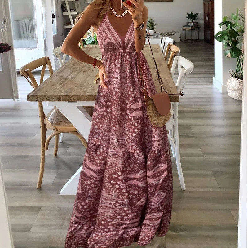 Boho-Halter-Maxikleid