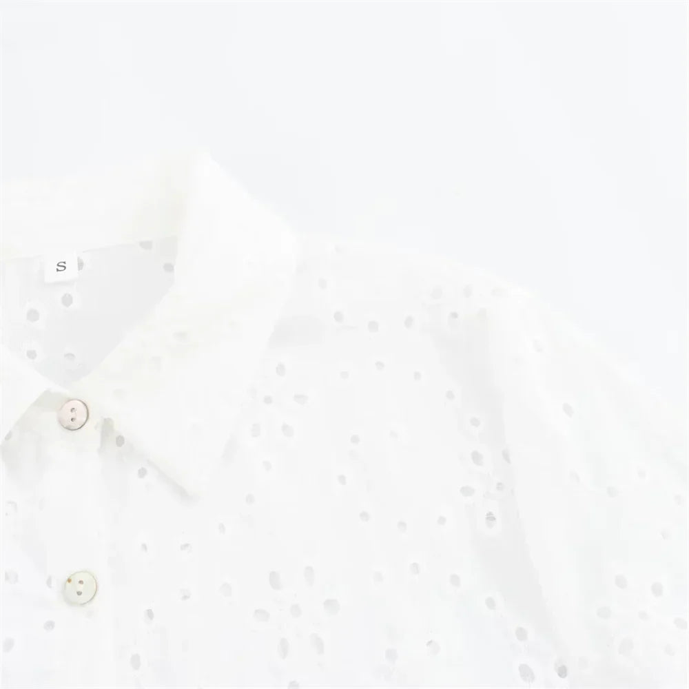 Merche - Kleid - Casual Polokragen - Bestickt - Alle Jahreszeiten