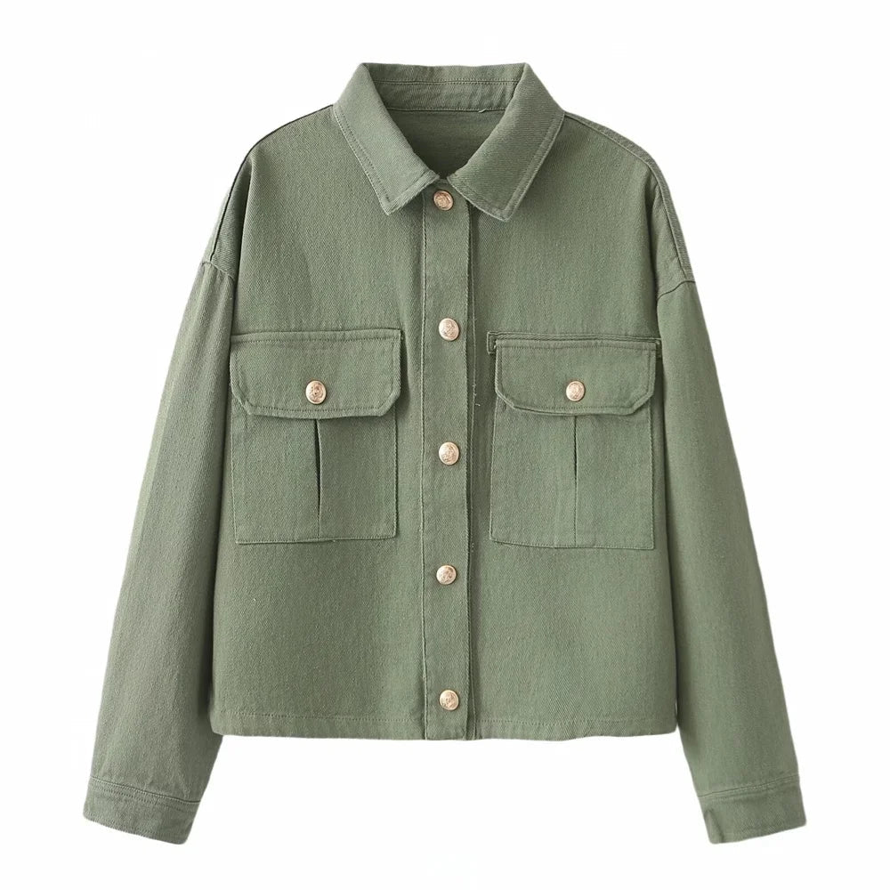 Merche - Washed Coat - Polokragen Langarm - Sommer