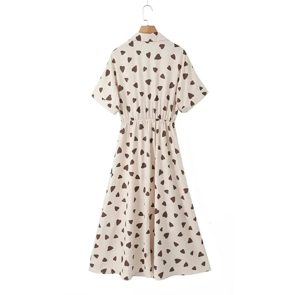 Merche - Kleid - Eng anliegend, Pendeln - Innenfutter, Love Print - Herbst
