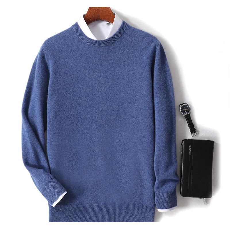 WW | Weicher Und Warmer O Ausschnitt Pullover Für Herren, Perfekt Für Kalte Tage