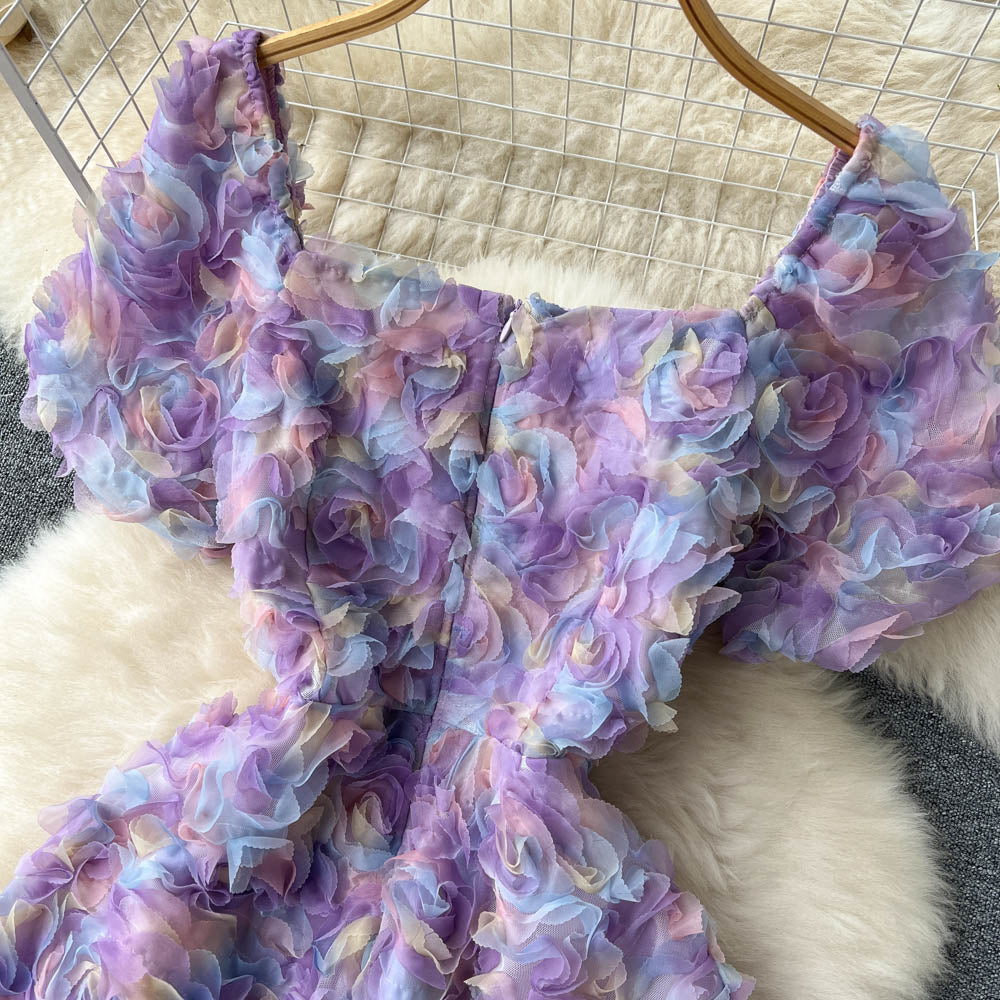 Blumiges A-Linien-Kleid