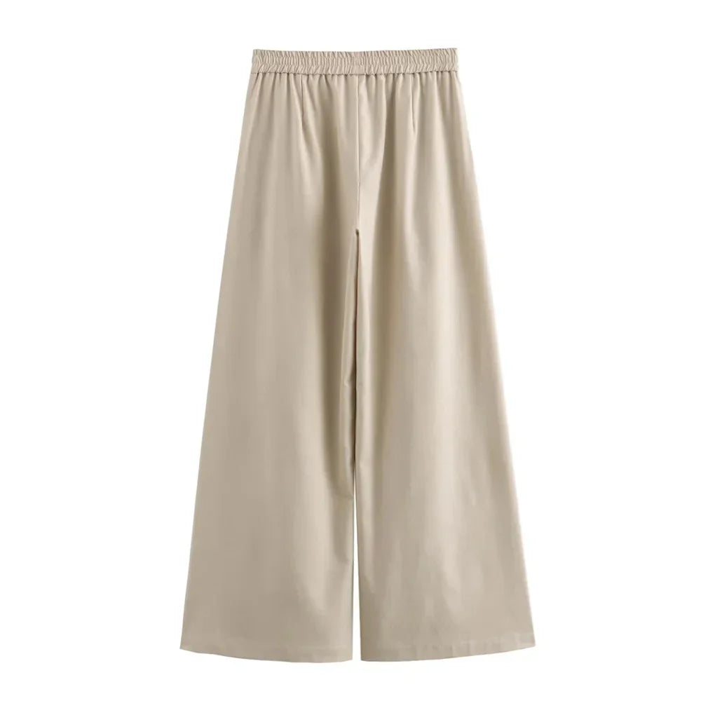 Merche - Outfit-Sets - Polyester - Polo Lange Ärmel - Weite Hosen - Sommer