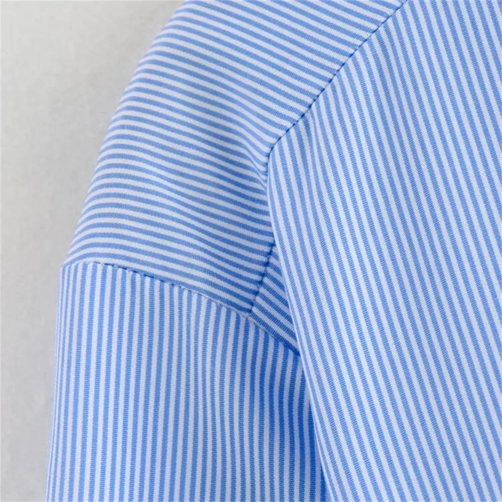 Merche - Kleid - Mini - Slim Fit - Gestreift - Langarm - Herbst