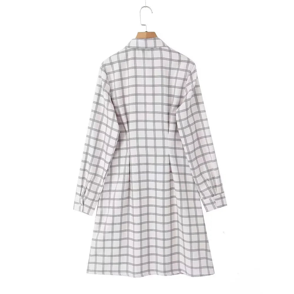 Merche - Kleid - Polokragen, kariert - Casual - Herbst