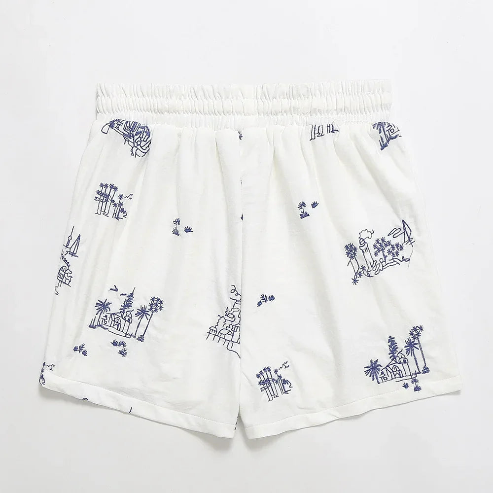 Merche - Shorts - Lässig - Bestickt - Sommer