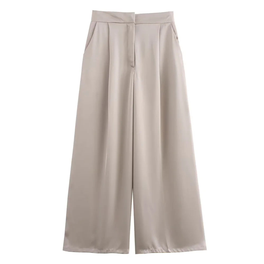 Merche - Top & Hosen Set - Rundhals - Kurzarm - Hohe Taille - Sommer