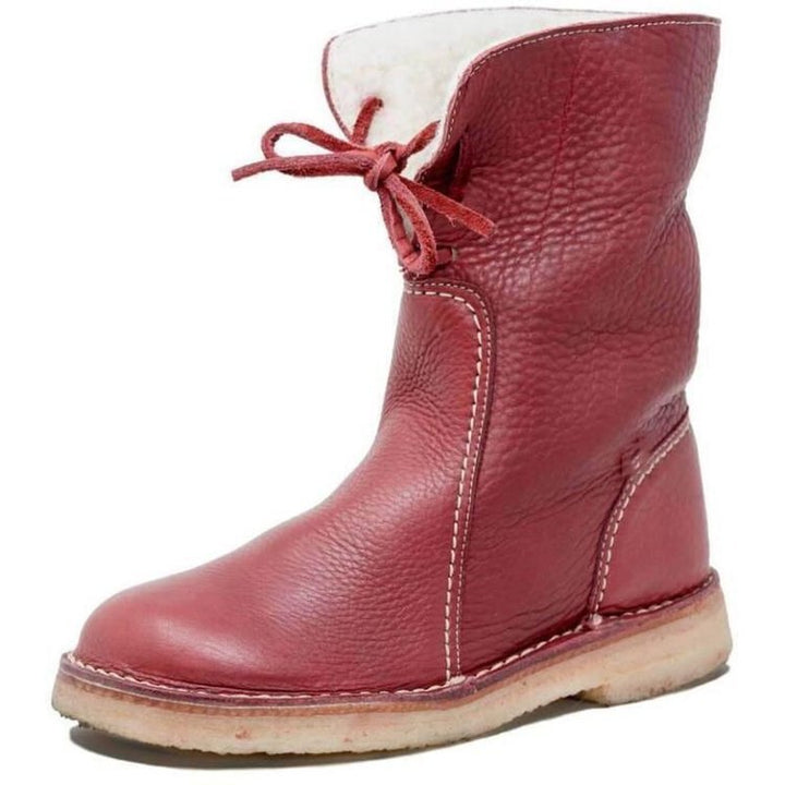 Damen wasserdichte Stiefel mit Wollfutter