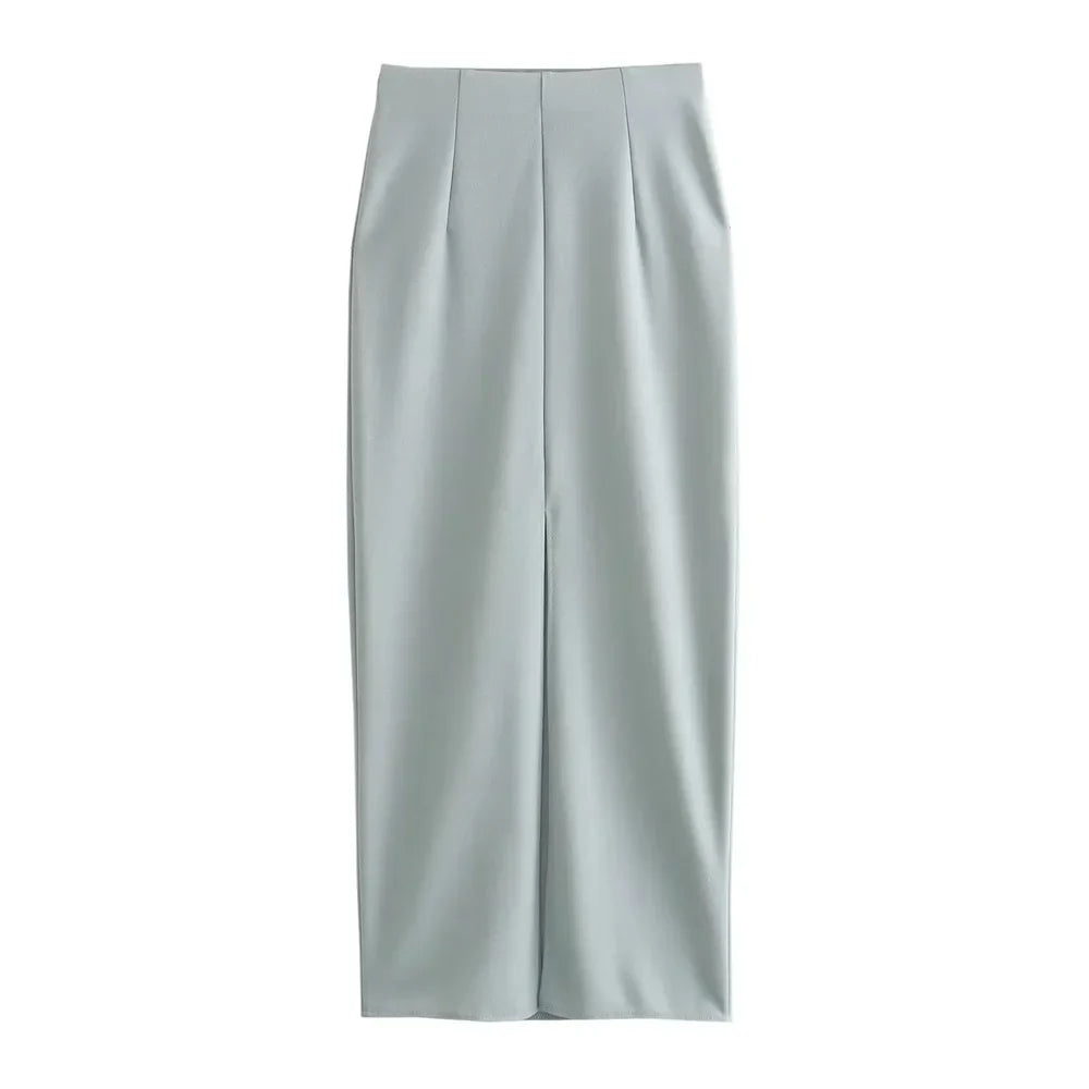 Merche - Slim Fit Hängender offener Rücken, Rock-Set mit hoher Taille - Sommer