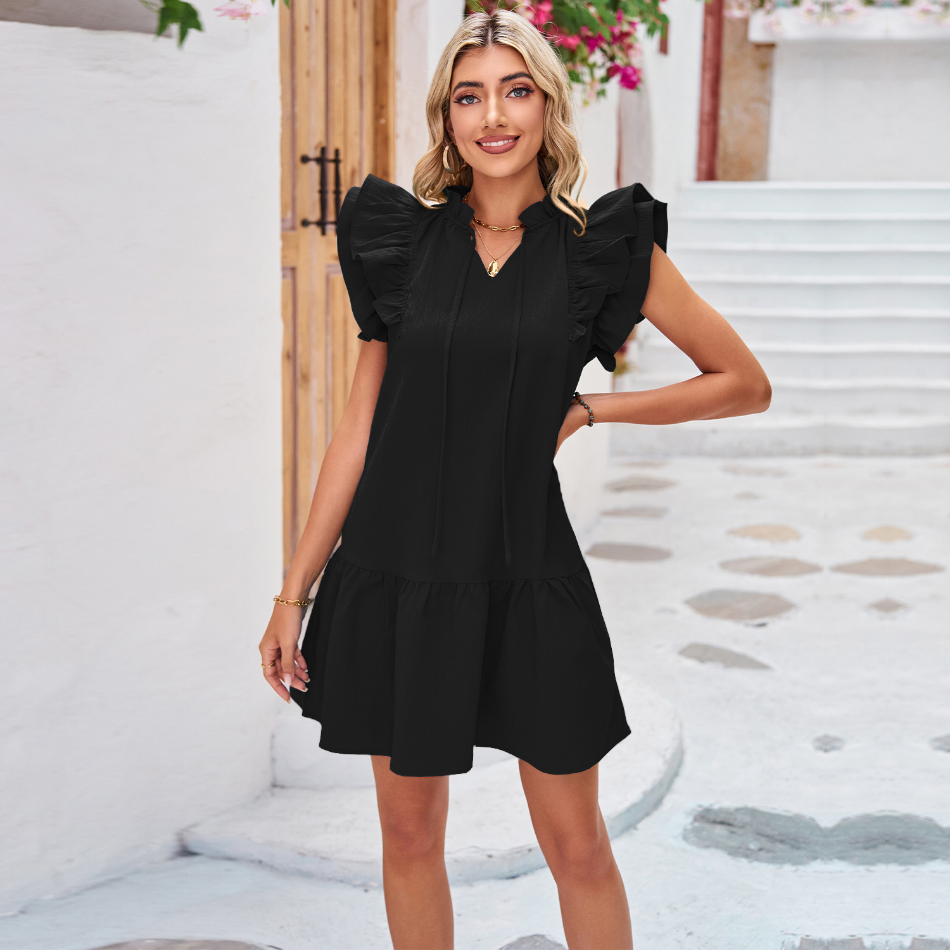 Luxuriöses Kleid mit Rüschen