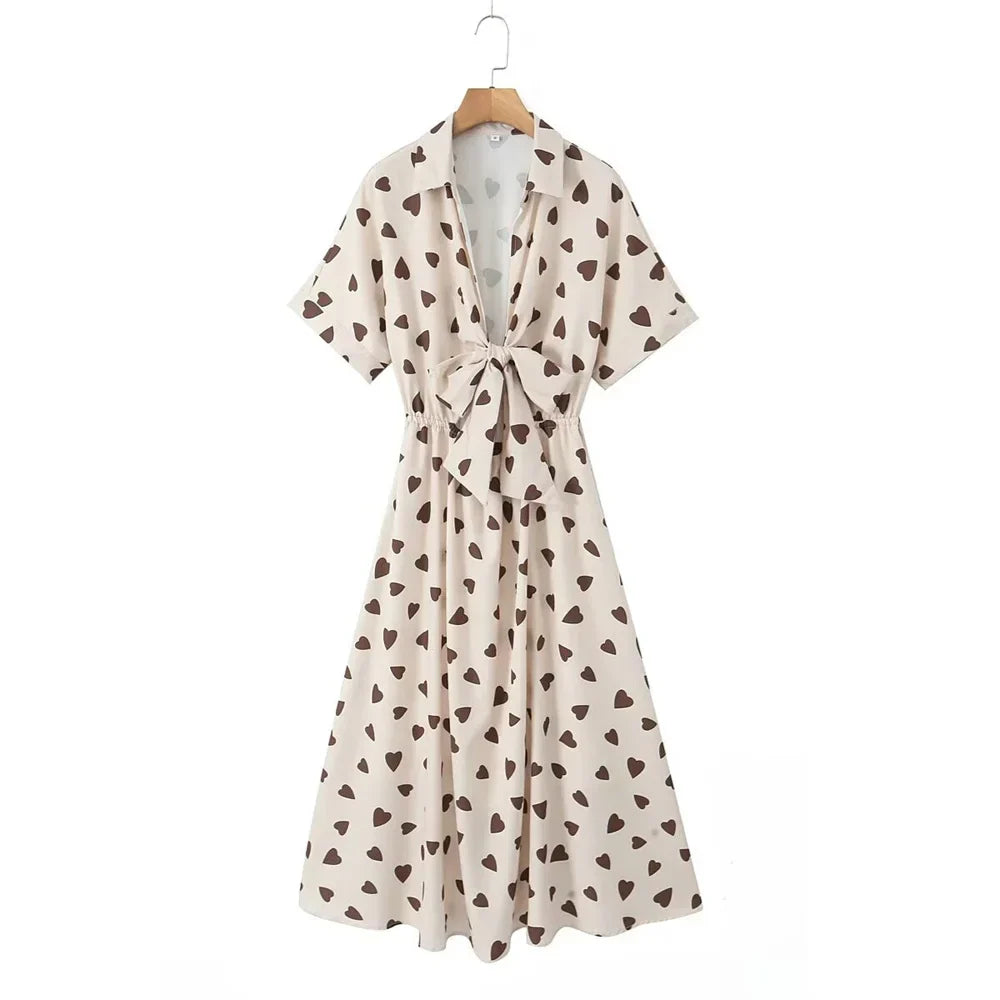 Merche - Kleid - Eng anliegend, Pendeln - Innenfutter, Love Print - Herbst