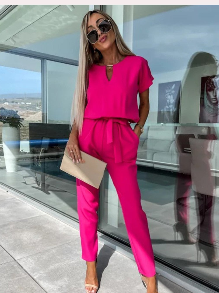 Merche Patty Jumpsuit mit fester Farbe