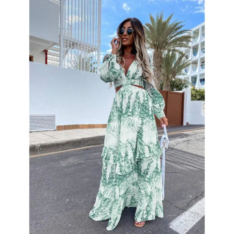 maxikleid mit ausschnitt | cathriona