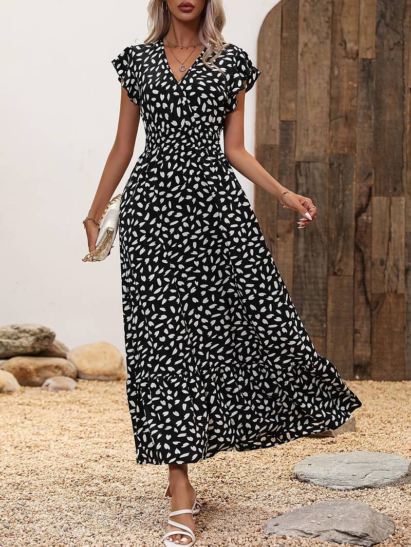 – a-linien-kleid mit allover-print