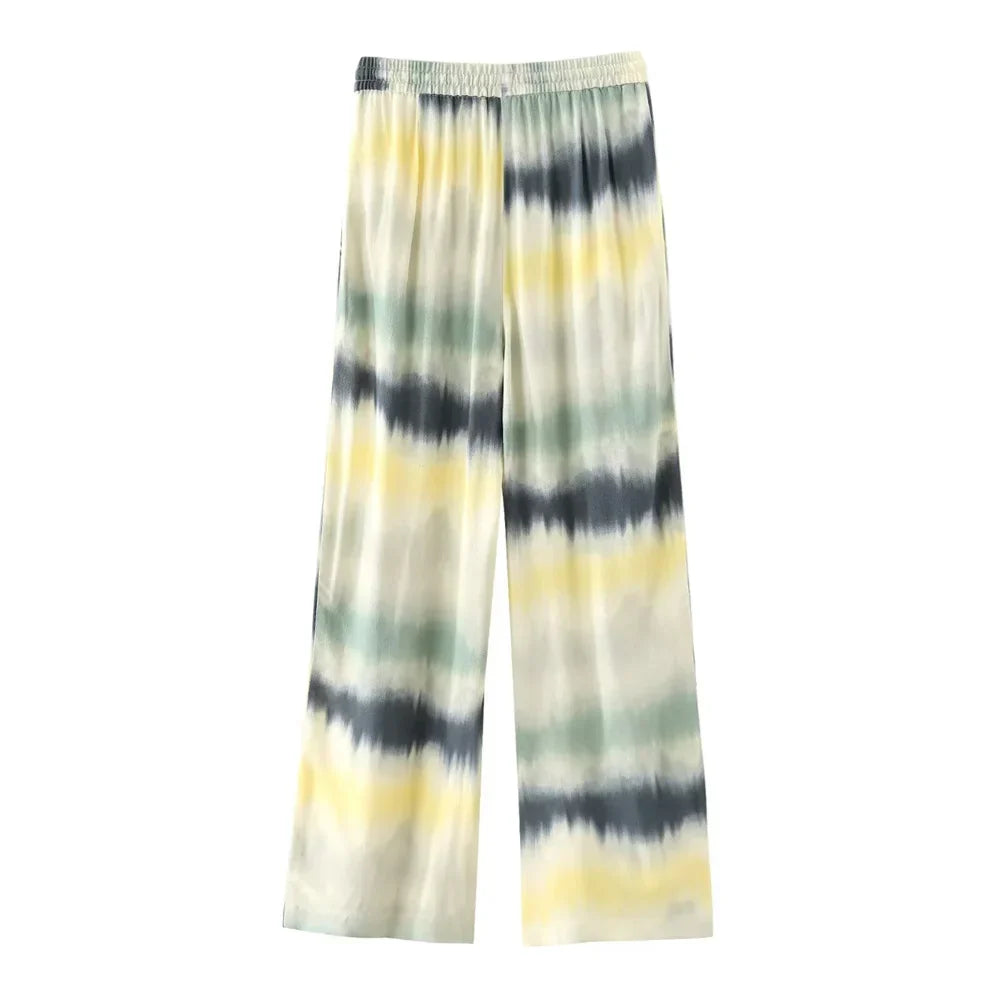 Merche - Tie-Dyed Bedruckter Kater Hemd- und Hosenset - Alle Jahreszeiten