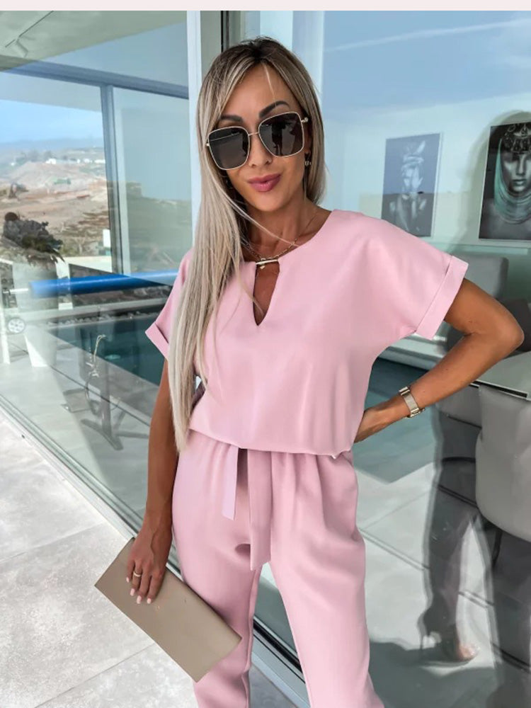 Merche Patty Jumpsuit mit fester Farbe