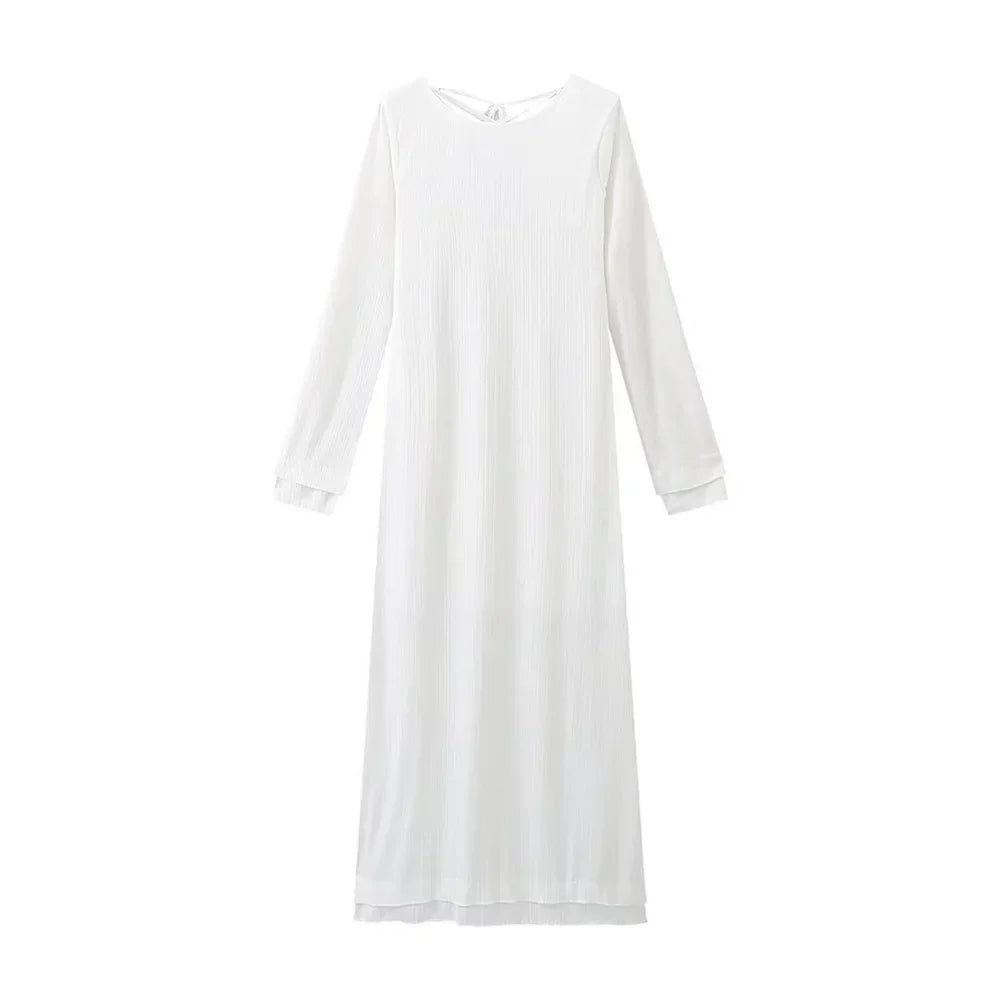 Merche -Langes Kleid - Schmale Passform - Elegant - Alle Jahreszeiten