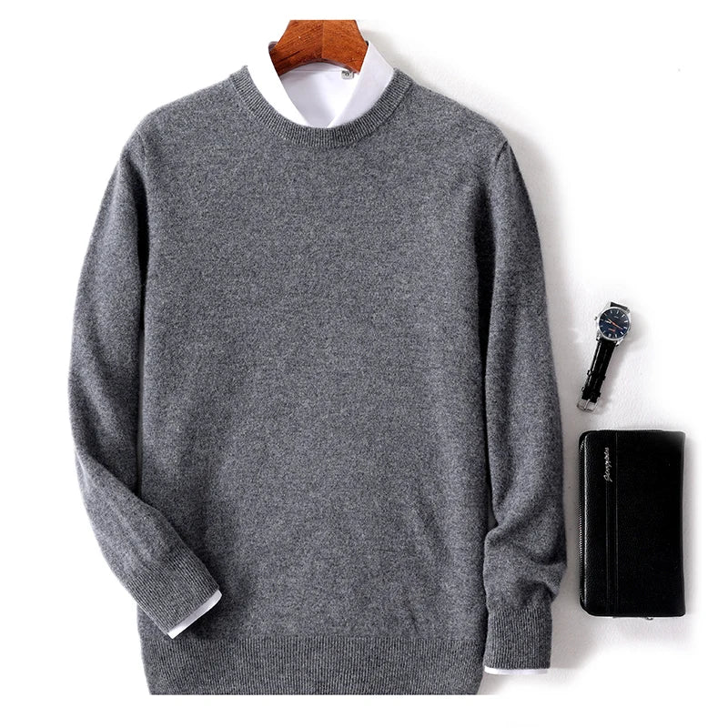 WW | Weicher Und Warmer O Ausschnitt Pullover Für Herren, Perfekt Für Kalte Tage