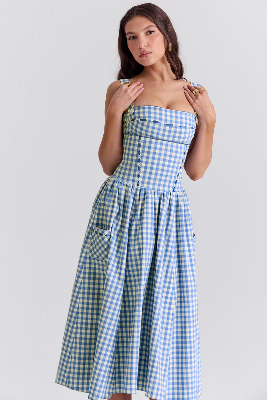 blaues sommerkleid für damen