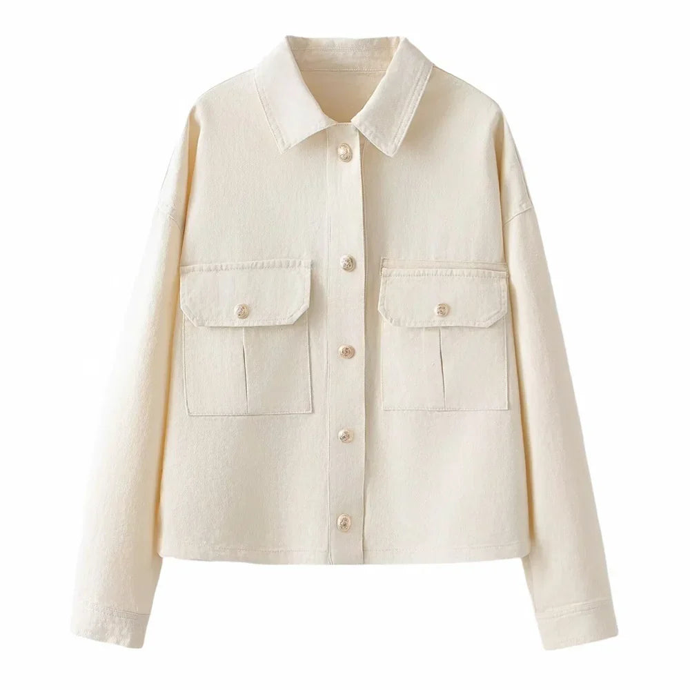 Merche - Washed Coat - Polokragen Langarm - Sommer