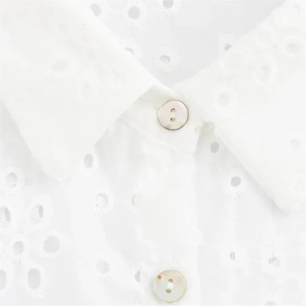 Merche - Kleid - Casual Polokragen - Bestickt - Alle Jahreszeiten