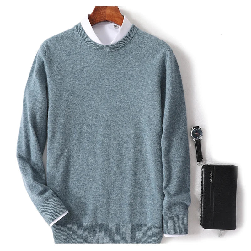 WW | Weicher Und Warmer O Ausschnitt Pullover Für Herren, Perfekt Für Kalte Tage